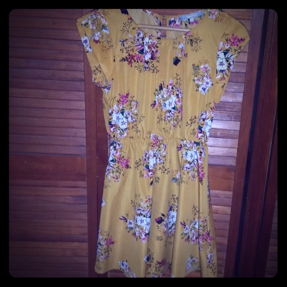 Yellow floral dress